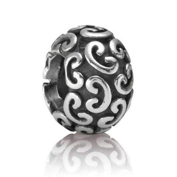 Pandora Swirl Baroque Feeling Groovy Charm 790400 Silver ALE 925