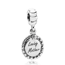 Load image into Gallery viewer, Pandora Loving Mother Dangle Charm Sterling Silver Family Dangle -791127cz