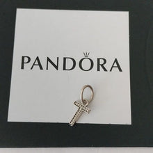 Load image into Gallery viewer, Pandora Sterling Silver Sparkling Letter T Dangle Charm- 791332CZ
