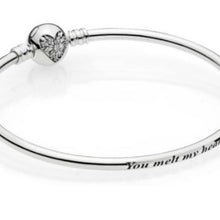 Load image into Gallery viewer, Pandora Ltd Edition Heart of Winter "You Melt my Heart Bangle Bracelet 925 CZ