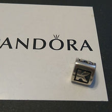 Load image into Gallery viewer, Pandora Letter K Alphabet Triangular Charm 925 Sterling Silver -790323K
