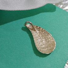 Load image into Gallery viewer, Sterling Silver Textured Tear Drop Pendant with Hidden Bale 925