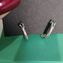 Load image into Gallery viewer, Sterling Silver+ Iolite Small Hoop Earrings
