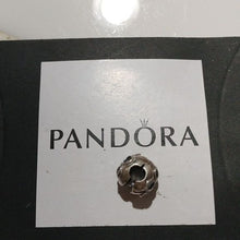Load image into Gallery viewer, Pandora Sterling Silver Mystic Floral Clip w/ Clear Zirconia + Black 791408cz