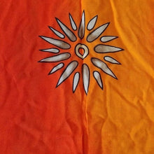 Load image into Gallery viewer, Orange Printed Scoop Neck Long Shift Dress