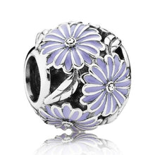Load image into Gallery viewer, Pandora Sterling Silver Daisy Meadow Openwork Bead w/ Lavender Enamel 791487en66