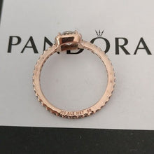Load image into Gallery viewer, Pandora Rose Square Sparkle Halo Ring, 188862c01, Size 60