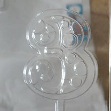 Load image into Gallery viewer, Chocolate Molds Number 3 Lollipops + Eat Me Stamp, Set of 10 items