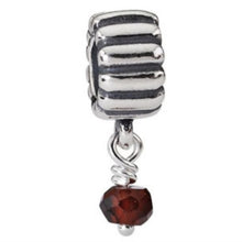 Load image into Gallery viewer, Pandora Retired Sterling Silver Garnet January Birthstone Dangle - 790166GR