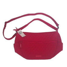 Load image into Gallery viewer, Vera Bradley Go Ahead Microfiber Convertible Crossbody Bag, Red