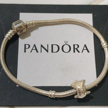 Load image into Gallery viewer, Pandora Sterling Silver 7" Snakechain Starter Bracelet w/ Dolphin Charm 790189
