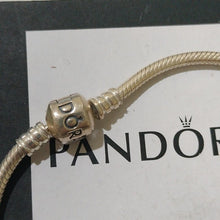 Load image into Gallery viewer, Pandora Sterling Silver 7" Snakechain Starter Bracelet w/ Dolphin Charm 790189