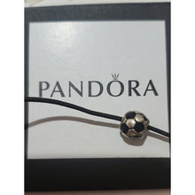Load image into Gallery viewer, Pandora Retired Sterling Silver Soccer Ball Sports Charm Bead - 790406