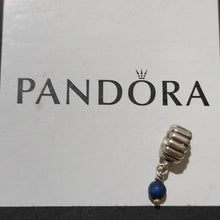 Load image into Gallery viewer, Pandora Retired Sterling Silver Lapis December Birthstone Dangle - 790166L