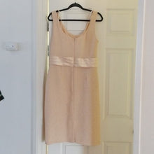 Load image into Gallery viewer, Plaza South Collection Belted Dress in Pale Gold, Size 14