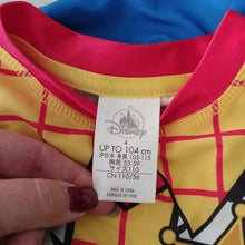 Load image into Gallery viewer, Disney Pixar Sheriff Woody L/S Rash Guard Costume shirt, Size 4