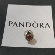 Load image into Gallery viewer, Pandora Retired Sterling Silver Garnet Eye Bead - 790127GR