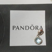 Load image into Gallery viewer, Pandora Retired Sterling Silver Cool Breeze Dangle Bead with Blue Topaz - 791021