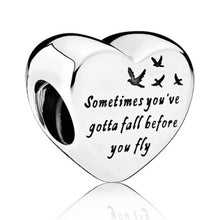 Load image into Gallery viewer, Pandora Retired Sterling Silver Heart of Freedom Charm with Engraving - 791967