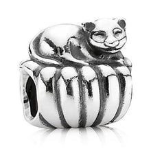 Load image into Gallery viewer, Pandora Retired Sterling Silver Cozy Cat Animal Bead - 790595