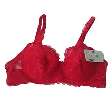 Load image into Gallery viewer, Classic Red Lace Push-up Bra, size XS 32B