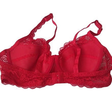 Load image into Gallery viewer, Classic Red Lace Push-up Bra, size XS 32B