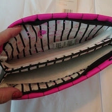 Load image into Gallery viewer, Betsey Johnson Double Pouch Wristlet, Hot Pink
