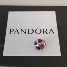 Load image into Gallery viewer, Pandora Retired Sterling Silver Love You Bead with Violet Enamel - 790543EN13
