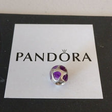 Load image into Gallery viewer, Pandora Retired Sterling Silver Love You Bead with Violet Enamel - 790543EN13