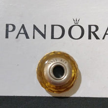 Load image into Gallery viewer, Pandora Sterling Silver Golden Yellow Fascinating Murano Glass Bead - 791629