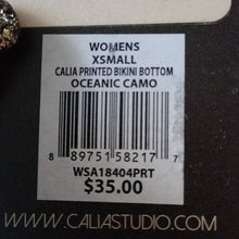 Load image into Gallery viewer, Calia by Carrie Underwood Banded Printed Bikini Bottoms, Oceanic Camo, Size XS