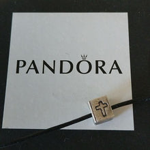 Load image into Gallery viewer, Pandora Sterling Silver 7.0" Snakechain Starter Bracelet w/ Bible Charm 790261