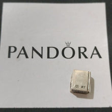 Load image into Gallery viewer, Pandora Sterling Silver 7.0" Snakechain Starter Bracelet w/ Bible Charm 790261