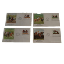 Load image into Gallery viewer, Postal Stamps "Sports Horses" First Day of Issue, Set of 4, May, 1993