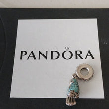 Load image into Gallery viewer, Pandora Sterling Silver Tropical Parrot Dangle Charm w/ Teal Enamel - 791903enmx