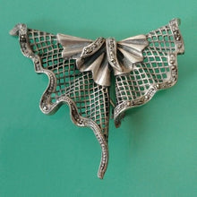 Load image into Gallery viewer, Art Deco 1930s Sterling Silver Brooch/Pendant with Marcasites