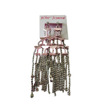 Load image into Gallery viewer, BETSEY JOHNSON GOING ALL OUT CHAMPAGNE TOWER CHANDELIER EARRINGS RHINESTONE new