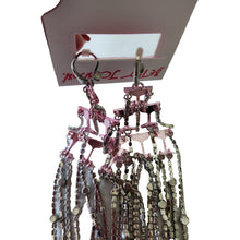 Load image into Gallery viewer, BETSEY JOHNSON GOING ALL OUT CHAMPAGNE TOWER CHANDELIER EARRINGS RHINESTONE new