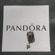 Load image into Gallery viewer, Pandora Retired Sterling Silver Beveled Pearl Dangle - 790132P