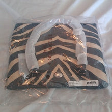 Load image into Gallery viewer, Coach F52532 Peyton Zebra Top Handle Tote, SV/Black