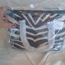 Load image into Gallery viewer, Coach F52532 Peyton Zebra Top Handle Tote, SV/Black