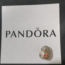 Load image into Gallery viewer, Pandora Retired Sterling Silver Babushka Bead with Orange Enamel - 790582ER