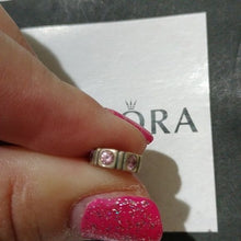 Load image into Gallery viewer, Pandora Retired Sterling Silver Pink Zirconia Trinity Spacer - 790368PCZ