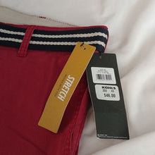 Load image into Gallery viewer, Lee Men's Walker Flat Front Shorts with Belt, Burnt Red, 40