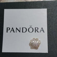 Load image into Gallery viewer, Pandora Sterling Silver Paw Print Dog Cat Charm with Clear Zirconia - 791714CZ
