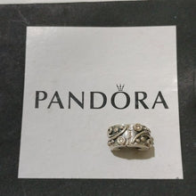 Load image into Gallery viewer, Pandora Retired Sterling Silver Tendril Clip with Champagne Zirconia - 790380CCZ