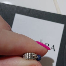 Load image into Gallery viewer, Pandora Retired Sterling Silver Lapis December Birthstone Dangle - 790166L