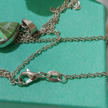 Load image into Gallery viewer, Mojave Turquoise & Opal Microcut Pendant Necklace by Victor Chee Navajo