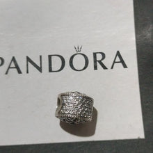 Load image into Gallery viewer, Pandora Sterling Silver Dazzling Floral Charm w/Pink, Purple +Clear CZs