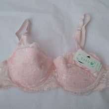 Load image into Gallery viewer, GYCL Ultrathin Underwire Push Up 3/4 Lace Bra, Soft Pink, size Large 38B